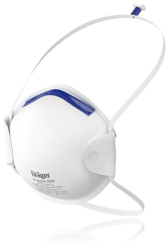 Dräger X-plore 1310 FFP1 Masque de protection respiratoire | Protection buccale comme filtre efficace contre les poussières fines et les particules | 20 masques respiratoires en taille universelle