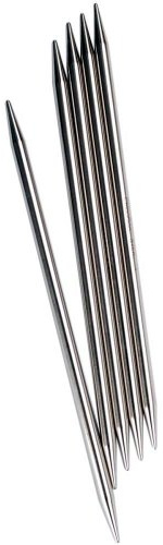 ChiaoGoo 6-Inch Double Point Stainless Steel Knitting Needles, 5/3.75mm