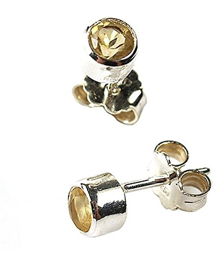 Citrin Schmuck (Ohrringe) Citrin Ohrstecker facettiert 925er Sterling-Silber Modellnummer 8003