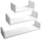 WOLTU Wandregal Schweberegal U Form CD DVD Regal Bücherregal 3er Set Hängeregal 30cm/45cm/60cm Breit weiß RG9239ws