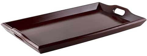 G.E.T. RST-2516-M 25 x 16 Hardwood Room Service Tray-Mahogany, 25 Inches x 16 Inches