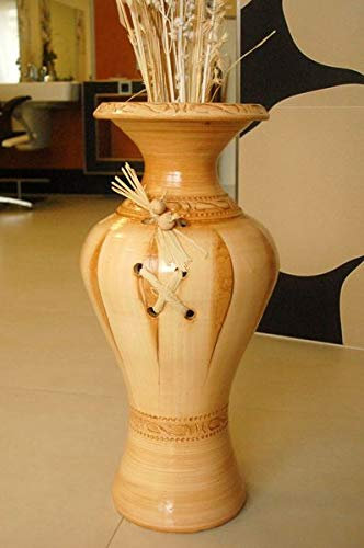 Deko-Shop-Hannusch Edle Bodenvase, Amphore, Vase, beige, 60 cm, Tonkeramik, aus Portugal