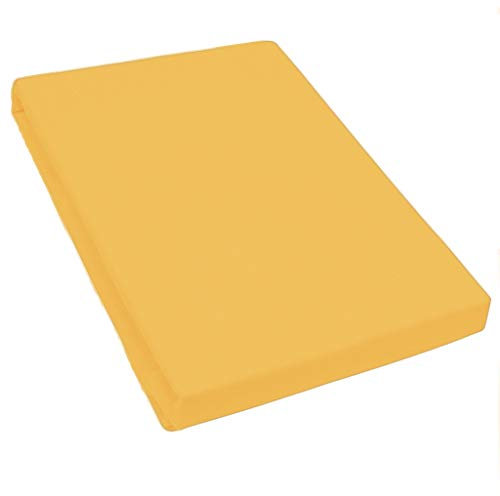 Spannbettlaken Bella Donna Jersey für Matratzen & Wasserbett 140-160 x 200-220 cm in Goldgelb