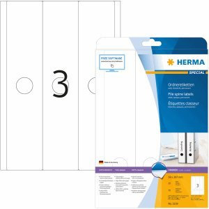 HERMA Ordneretiketten weiß 59x297mm Special A4 VE=75 Stück