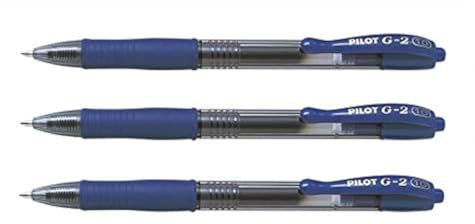 Pilot G2 10 Broad Tip 1 mm Blue Roller GEL INK PENS PACK OF 3