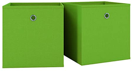 VCM 2er Set Faltbox, Klappbox Stoff Kiste, Faltschachtel, Maße Maße ca. H. 28 x B. 27 x T. 27 cm, Regalbox - Boxas