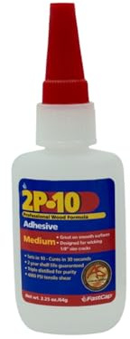 FastCap 2P-10 Professional Medium Wood Adhesive Glue - Ideal for Wood Works - All Purpose Application - 4000 PSI Tensile & Sheer - 2.25 oz. - 80069