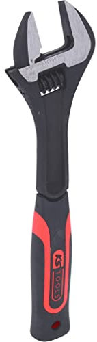 Ks Tools 577.0301 - Clé à molette à manche bi-matière - 12'' - L.300 mm - En chrome Vanadium - Tête brunie