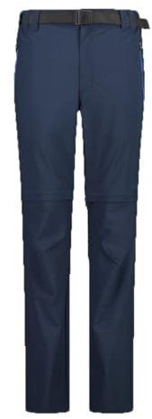 CMP Pantaloni Zip off Elasticizzati da Uomo, Nero, 48