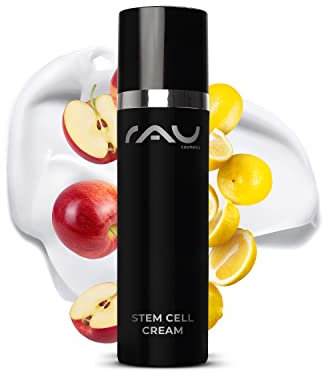 RAU Cosmetics Anti Aging Tagescreme - Stem Cell Cream 50 ml - Vegane Anti Falten Gesichtscreme mit Hyaluron, Argireline & Stammzellen - Antifaltencreme für Trockene, Reife Haut für Frauen und Männer