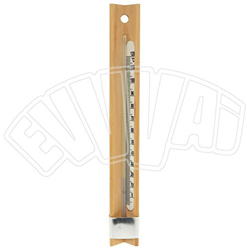 TERMOMETRO BASE LEGNO 350 MM MISURAZIONE TEMPERATURA VINO BIRRA ENOLOGIA CANTINA