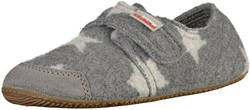 Living Kitzbühel Jungen Unisex Kinder Klettschuh Sterne Flache Hausschuhe, Grau (610 grau), 30 EU