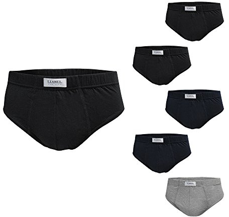 Liabel Set 6 Pezzi Uomo Boxer Slip Cotone Elasticizzato Assortito Tg Forti 1104 (6 Paia Slip Assortito - 5XL / 10)