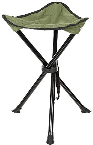 Fox Outdoor Klapphocker, Dreibein, Oliv, Trageriemen, Transporttasche