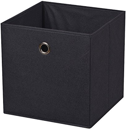 CM3 2 Stück Faltbox Schwarz 28 x 28 x 28 cm Aufbewahrungsbox faltbar