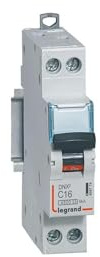 406774 Disjoncteur Legrand 16A unipolaire + neutre DNX3 - courbe C - 4,5/6kA - À vis - 1 module