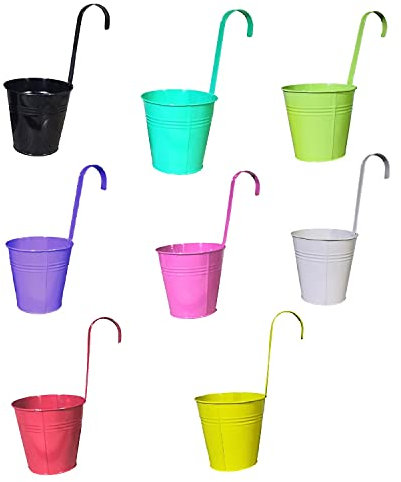 6 Stück Hängetöpfe Blumentopf Ø 16cm in 6 Farben Übertopf