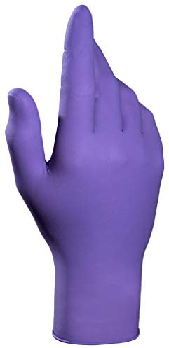 MAPA Professional TRILITES 994 – Triple Polymer Nitrile Disposable Gloves with Chemical Protection, Medical Gloves for Laboratories, Purple, Size 8 (Box of 100) Protective Gloves