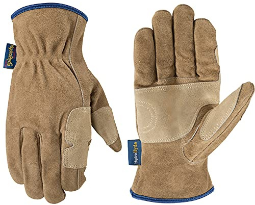 Wells Lamont Men's HydraHyde Leather Work Gloves, Water-Resistant, Large