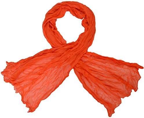 Miobo Loop Schal Crinkle Schal Halstuch Unifarbe 70 x 180cm Frühling Sommer Herbst