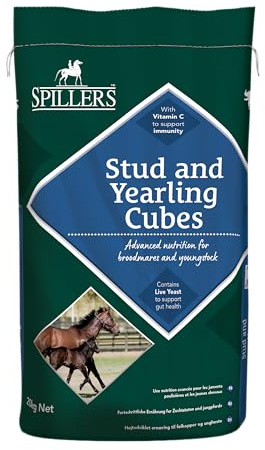 SPILLERS Stud and Yearling Horse Feed Cubes 20KG – Providing Advanced Nutrition for Broodmares and Youngstock - Energy Dense Horse Feed