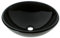 Art-of-Baan Premium Waschbecken rund - edles Aufsatzwaschbecken - schwarz Glas Becken für Waschtisch - Waschschale - 420 x 420 x140 mm