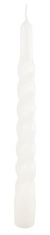 Cereria Di Giorgio - 6 Candele Tortiglione laccate - Diametro 2.2 cm Altezza 21 cm - Colore Bianco Cloud - Durata 5 ore - Standard per candelabro - Home Decor