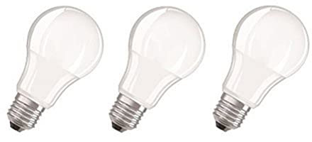 OSRAM LED Base Classic A, in Kolbenform mit E27-Sockel, Nicht Dimmbar, Ersetzt 60 Watt, Matt, Warmweiß - 2700 Kelvin, 3er-Pack