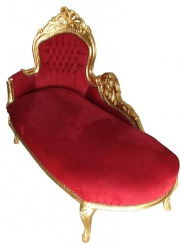 Casa Padrino Baroque Chaiselongue 'King' Bordeaux/Gold