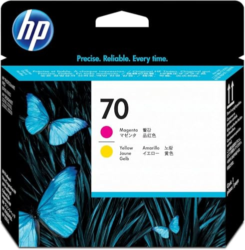 HP 70 (C9406A) Original Druckkopf für DesignJet, Magenta/Gelb