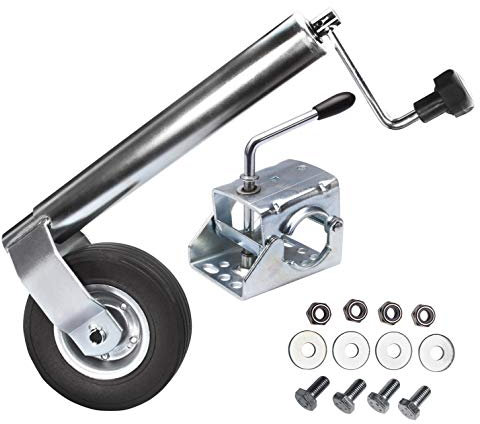 Schwerlast Stützrad 300 kg Ø 60 mm + Klemmhalter Klemmschelle + Schraubensatz