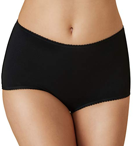 5PK Ladies Premium Cotton Lycra Full Briefs,Womens Mama Panties,Basic High Rise Knickers,Stretch and Comfortable for Everyday use,Pure Cotton Soft and Breathable with Best Fit