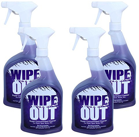 Wipeout Wipe Out 6012-02 All Purpose Surface Cleaner for Swimming Pools, 1-Quart, 4-Pack