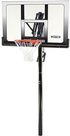 Lifetime Front Court Steel-Framed Shatterproof Portable Basketball System, 52-Inch, Black
