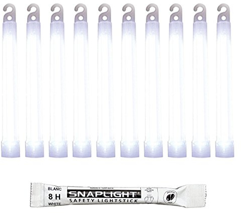 Cyalume SnapLight Blanc 15cm Bâton Lumineux Glow Stick Light Stick Fluorescent Durée 8 heures (Boîte de 100)