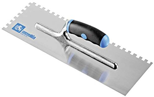 AUSONIA - 42319 Llana para Cola DE 36 X 12 con DENTADO DE 12 X 12 con Mango DE Goma Bimaterial Y Hoja DE Acero