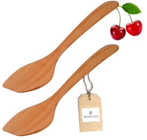 Hofmeister Holzwaren Wok-Wender, geölt, aus Kirschbaum-Holz (2 - Pack)