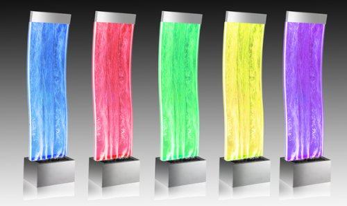 Primrose 183cm Cosmo Curved Bubble Water Feature Wall Indoor with Colour Changing LED Lights