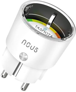 Tasmota Steckdose NOUS A1T, Kleinste Wlan ESP8266 smart plug, 16A mini wifi steckdosen mit stromverbrauch stromzähler, zeitschaltuhr, Kompatibel mit Alexa, Google Home Assistant, Domoticz, MQTT, 2.4G