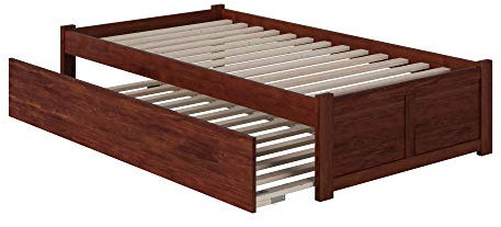 Atlantic Furniture Urban Concord dubbel storlek med platt panel fotbräda och rullsäng i en espressofinish