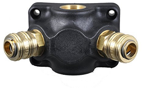 Druckluft- Verteiler Wanddose 2 x G 1/2 mit Kupplungen