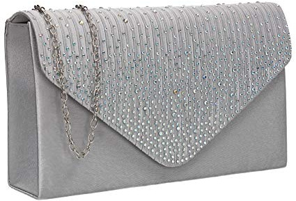 SWANKYSWANS Womens Abby Diamante Envelope Style Bag Clutch