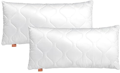 sleepling 2er Set Kissen 40x60 cm, Sofakissen, Kissenfüllung, Zierkissen für Allergiker, Deko Kissen Füllung 40 x 60, Ökotex, Waschbar bis 60 Grad, Made in EU, Basic 100