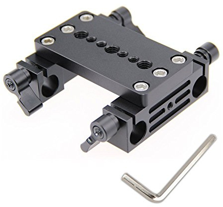 CAMVATE Support trépied Plaque de Base avec 15 mm railblocks pour DSLR Rig épaule Support