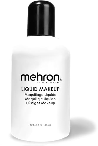 Mehron Makeup Liquid Makeup | Face Paint and Body Paint 4.5 oz (133 ml) (WHITE)