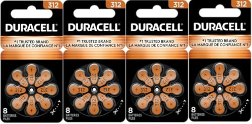 Duracell Hearing Aid Size 312 Batteries, 32 Count