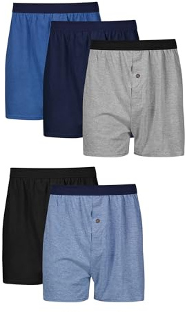 Hanes herr ComfortSoft underkläder, mjuka stickade fukttransporterande jerseyboxers, multipack (färger kan variera)., S