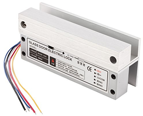 UHPPOTE Frameless Glass Door Electric Drop Bolt Lock Fail Safe 12VDC
