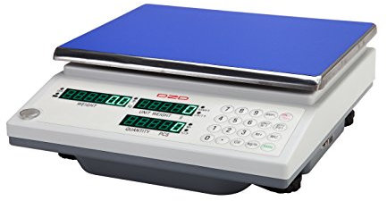 DZD DJ15KC Zählwaage 0,5g Schritte bis 15kg mit großer Wägefläche und Akku, perfekt für Inventur im Lager