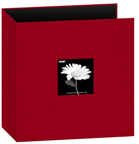 8.5x11 Fabric Frame 3-Ring Binder Scrapbook, Apple Red